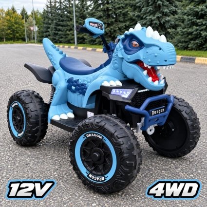 Детский электроквадроцикл Дино 12V 4WD K707PX-A синий